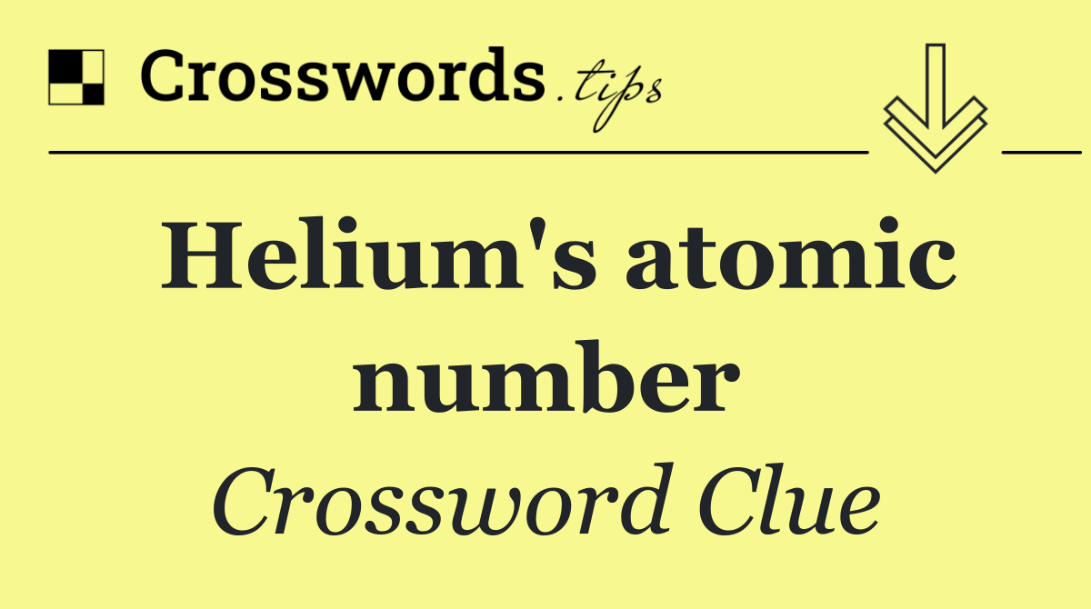 Helium's atomic number