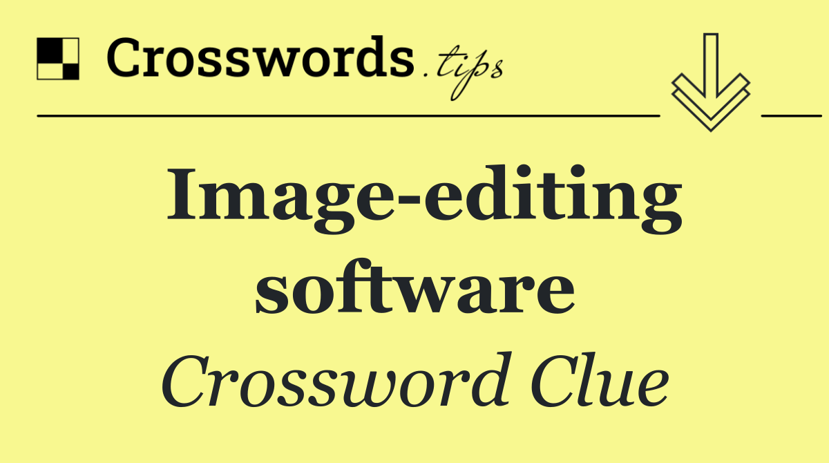 Image editing software