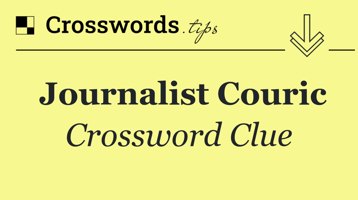 Journalist Couric