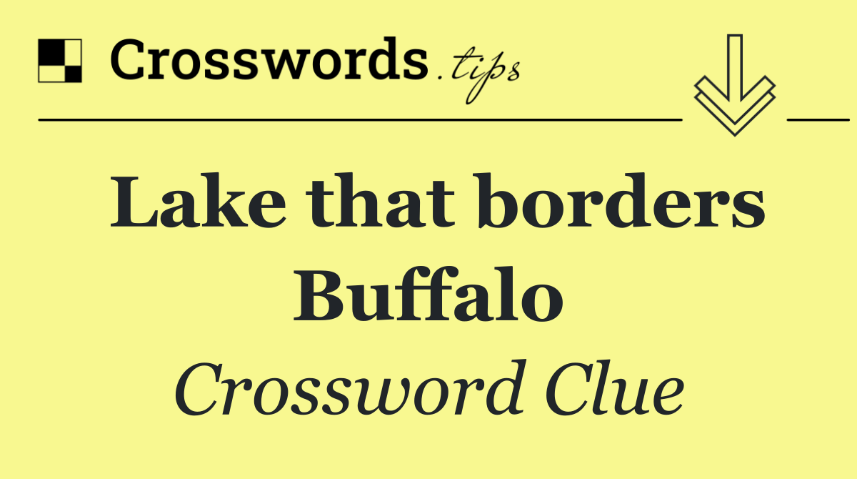 Lake that borders Buffalo