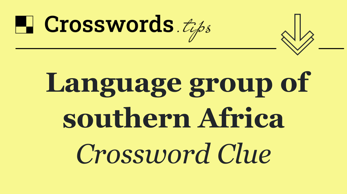 Language group of southern Africa