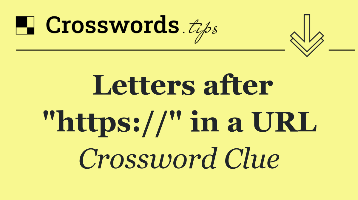 Letters after "https://" in a URL