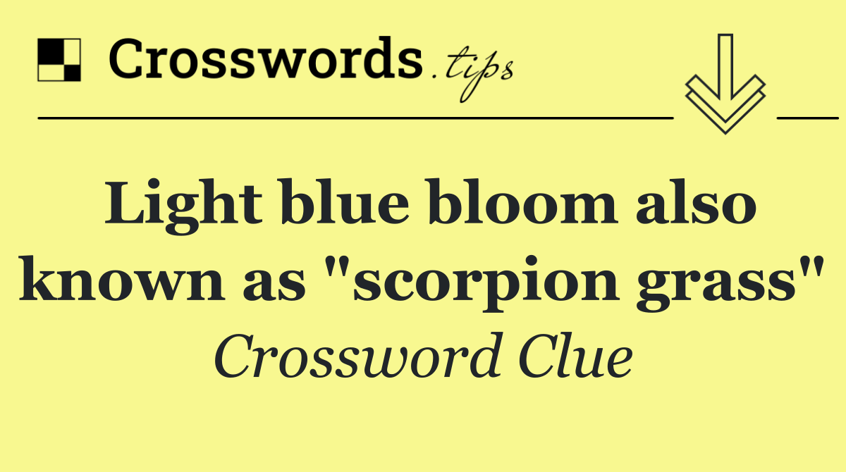 Light blue bloom also known as "scorpion grass"