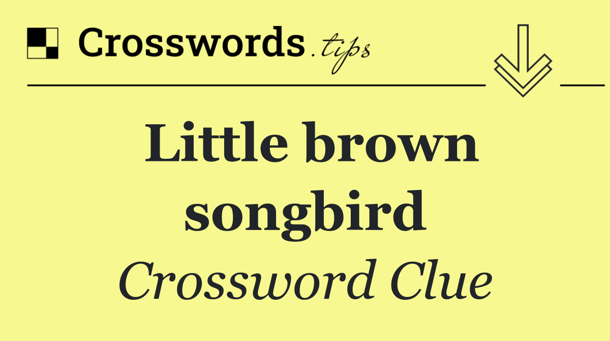 Little brown songbird