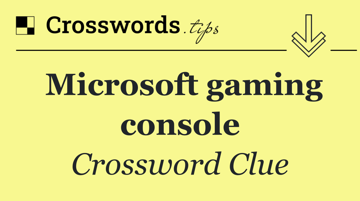 Microsoft gaming console