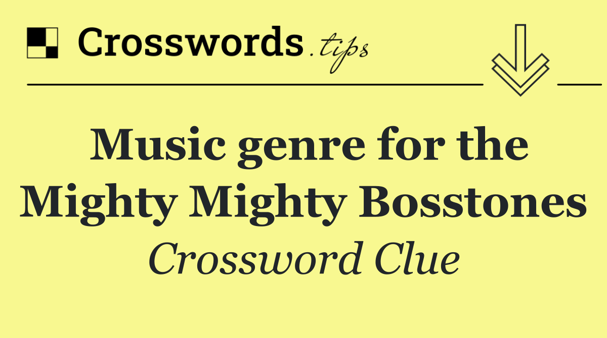 Music genre for the Mighty Mighty Bosstones