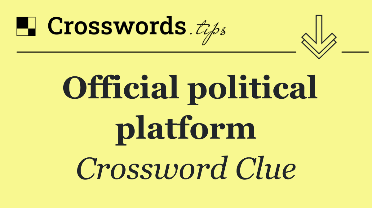 Official political platform
