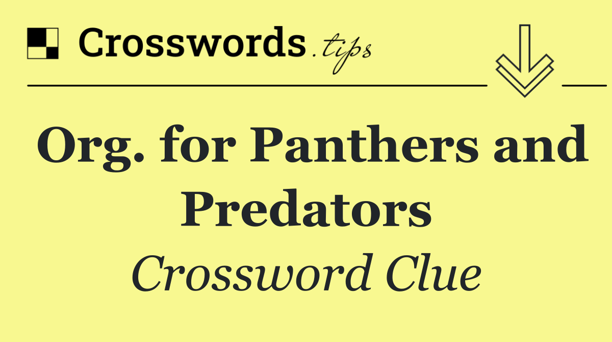 Org. for Panthers and Predators
