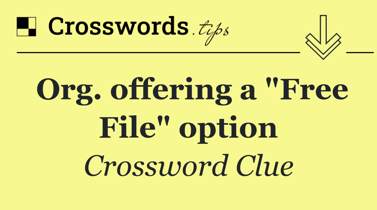 Org. offering a "Free File" option