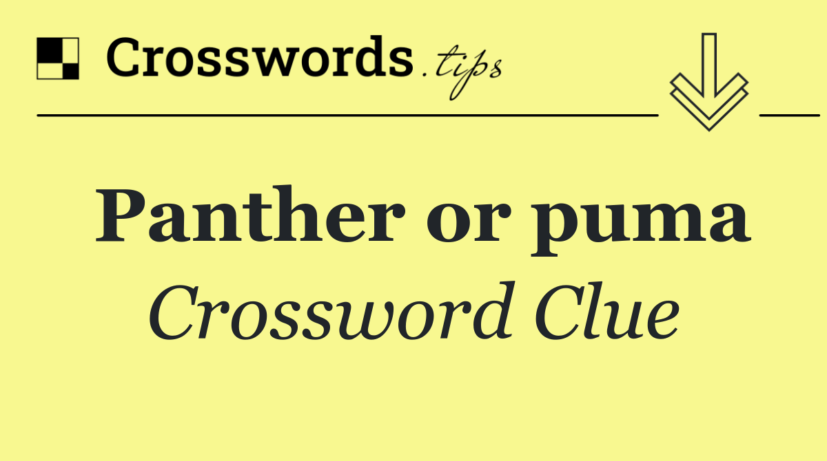 Panther or puma