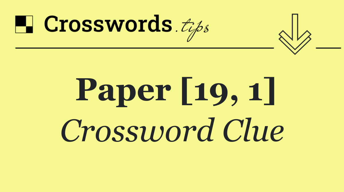 Paper [19, 1]