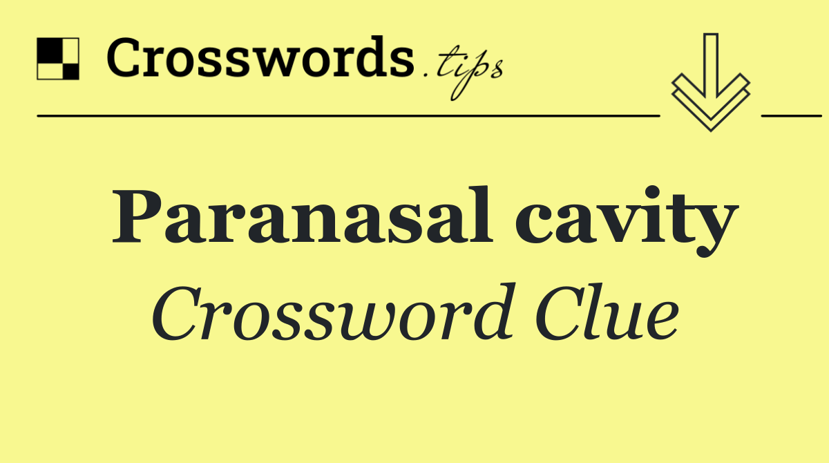 Paranasal cavity
