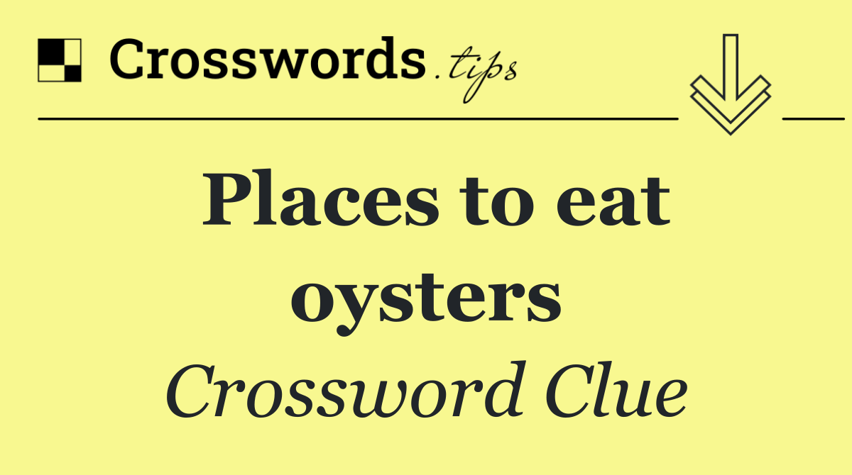Places to eat oysters
