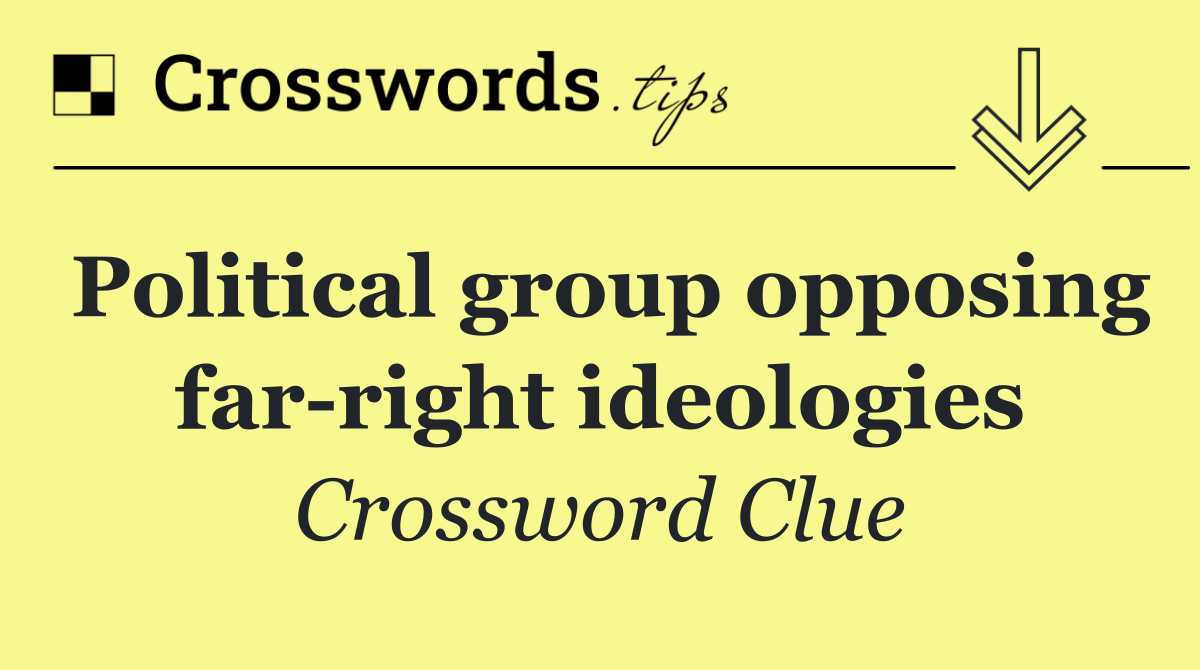 Political group opposing far right ideologies