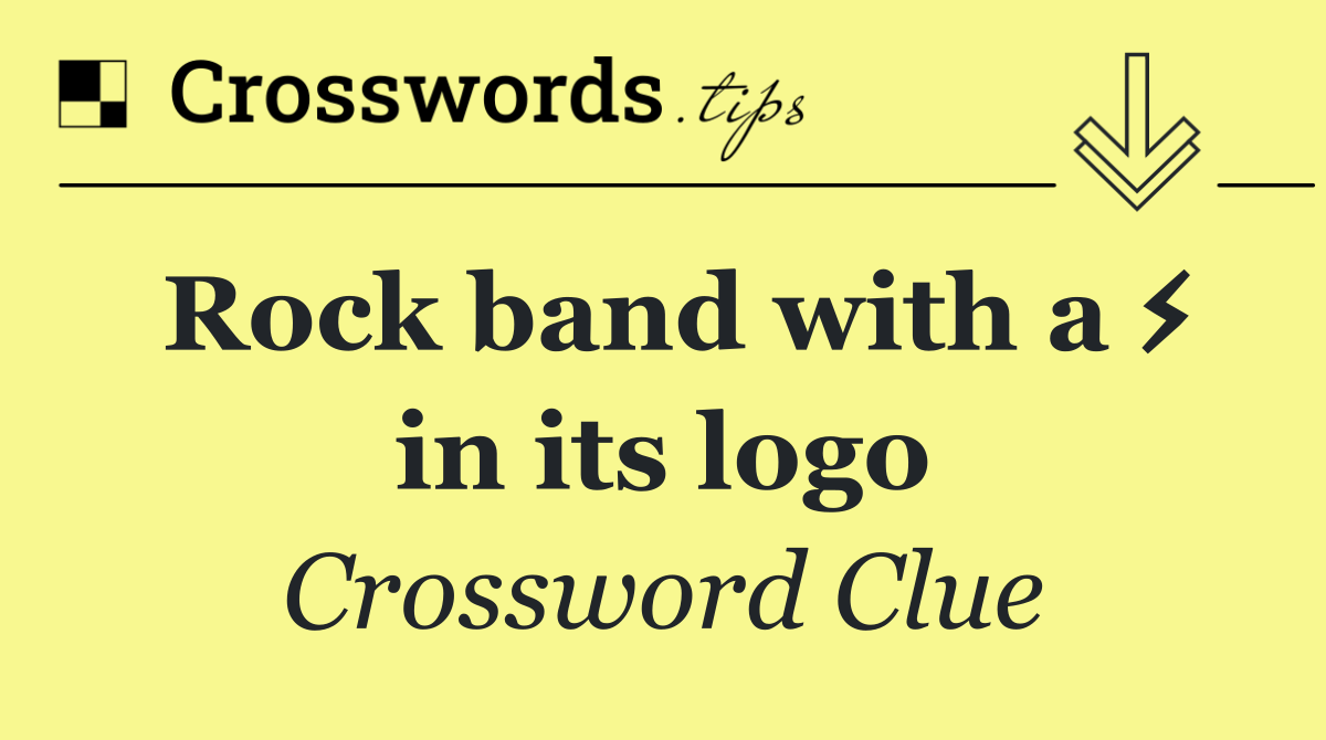 Rock band with a ⚡️ in its logo