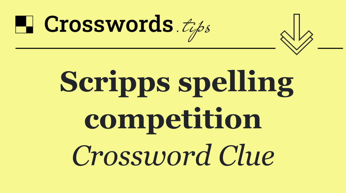 Scripps spelling competition