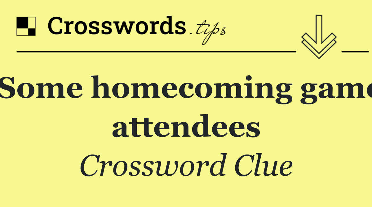 Some homecoming game attendees