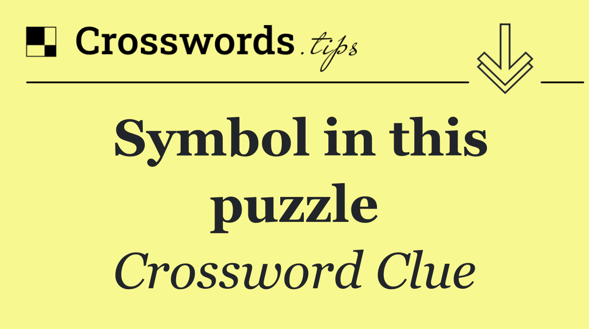 Symbol in this puzzle