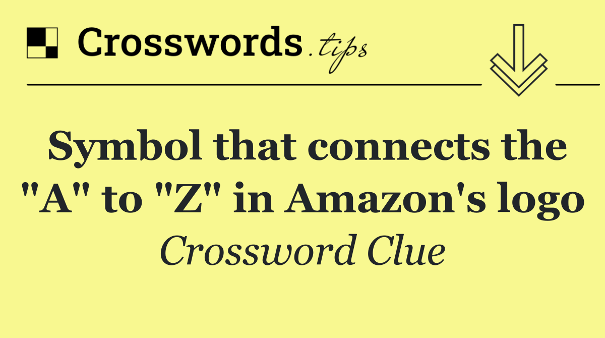 Symbol that connects the "A" to "Z" in Amazon's logo