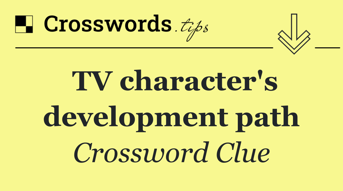 TV character's development path