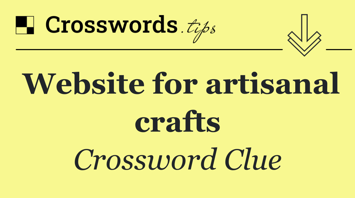 Website for artisanal crafts