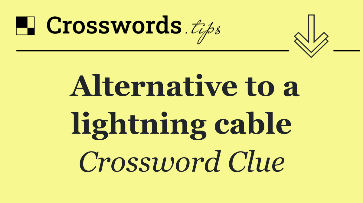 Alternative to a lightning cable