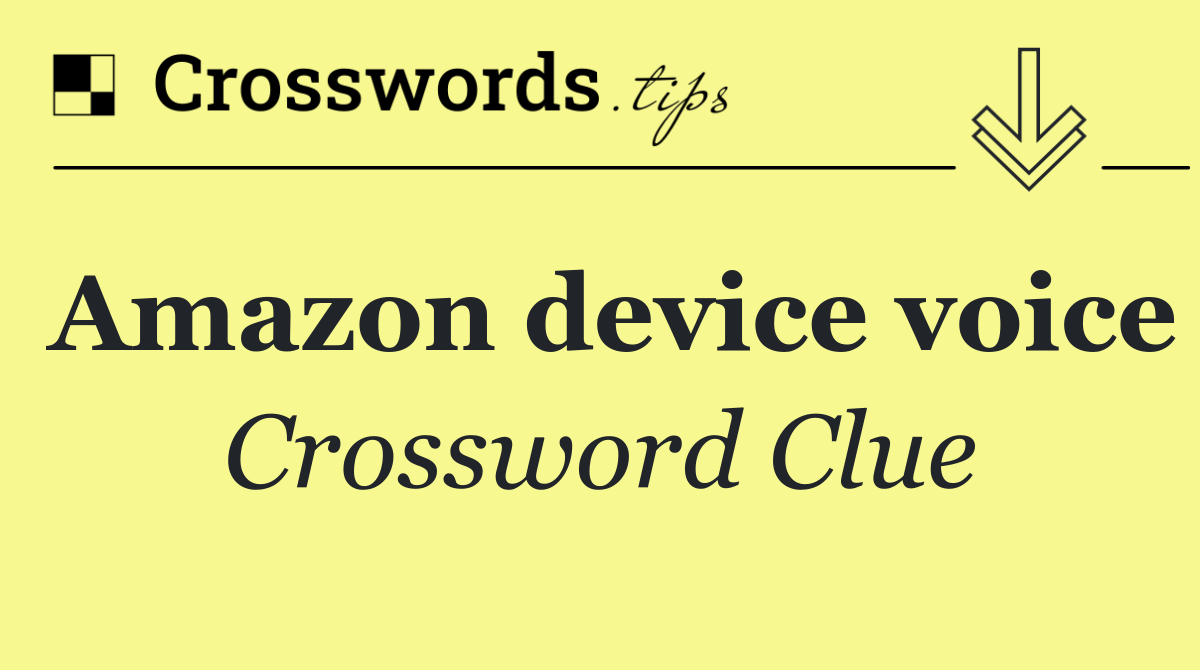 Amazon device voice