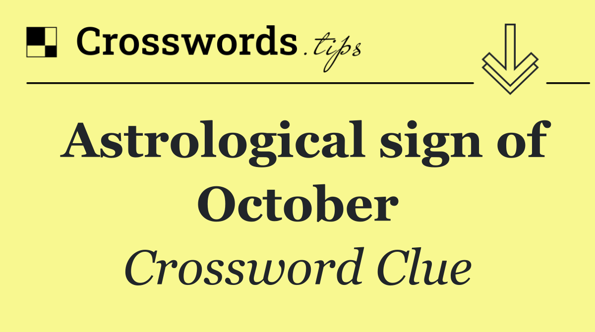 Astrological sign of October
