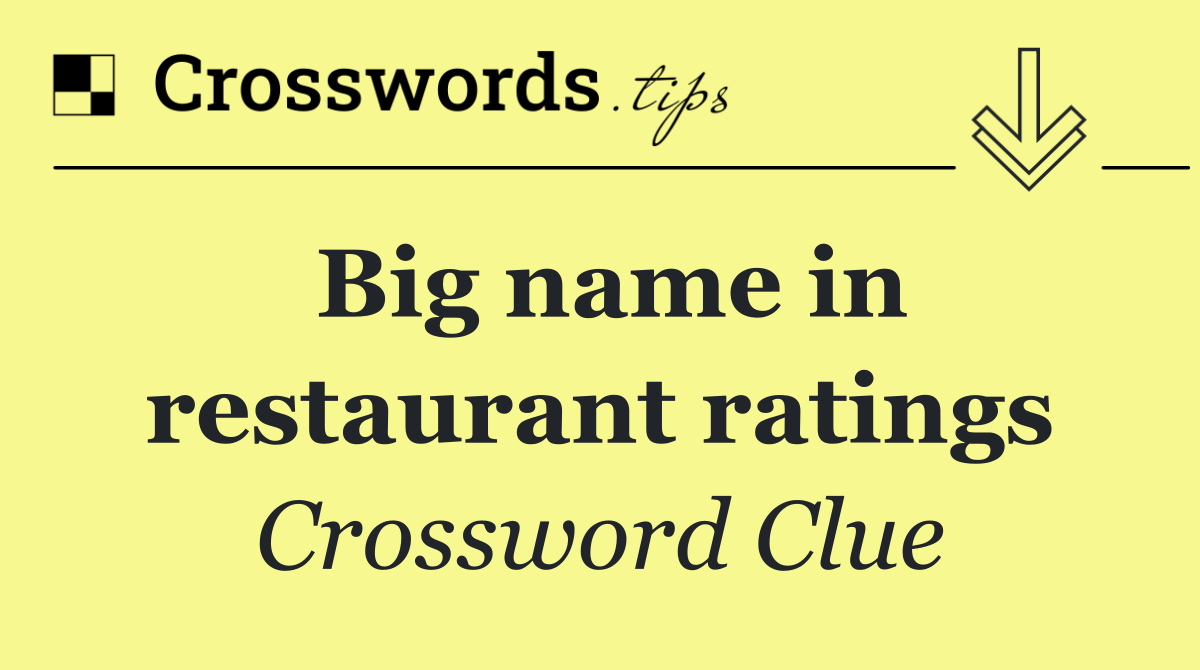 Big name in restaurant ratings