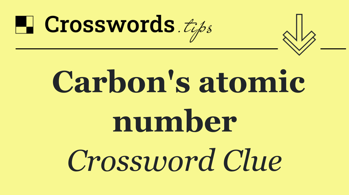 Carbon's atomic number