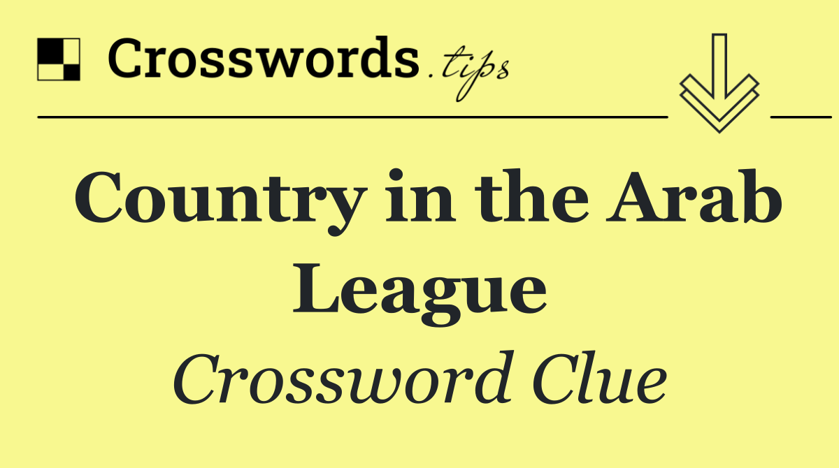 Country in the Arab League