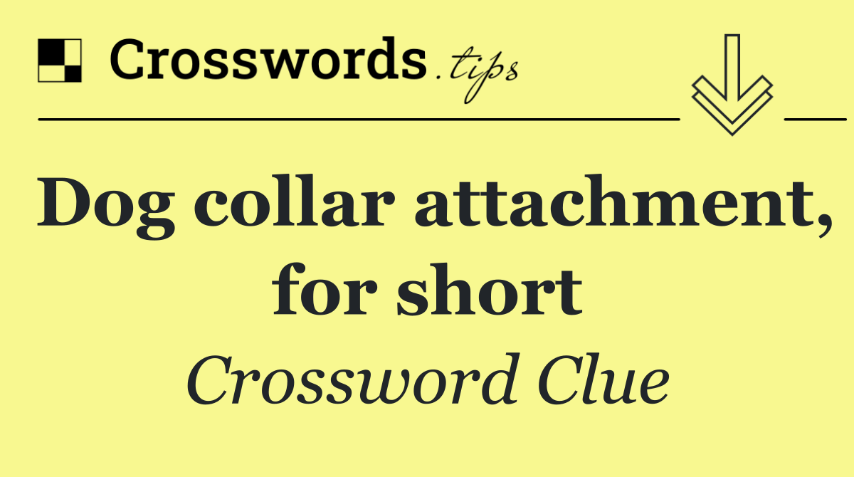 Dog collar attachment, for short