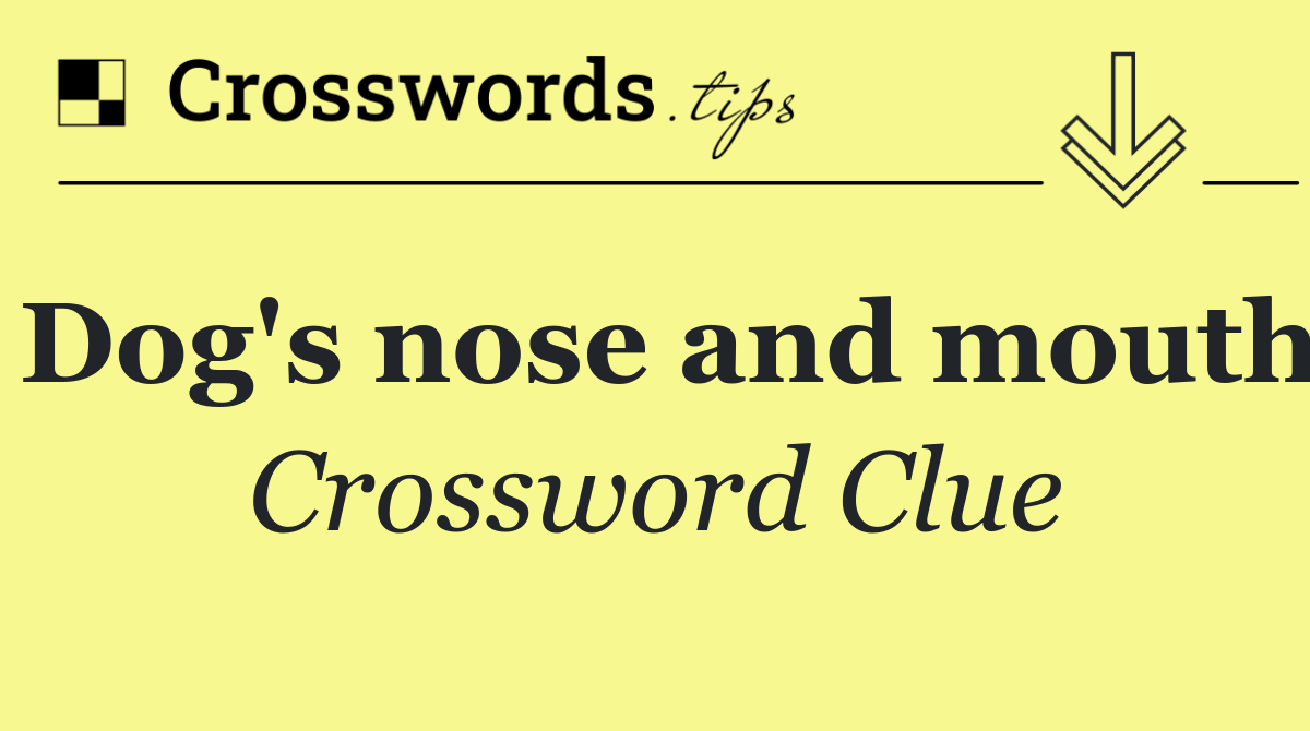 Dog's nose and mouth