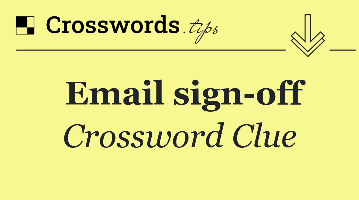 Email sign off
