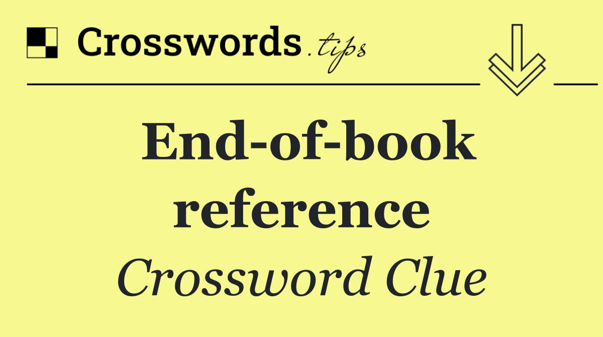 End of book reference