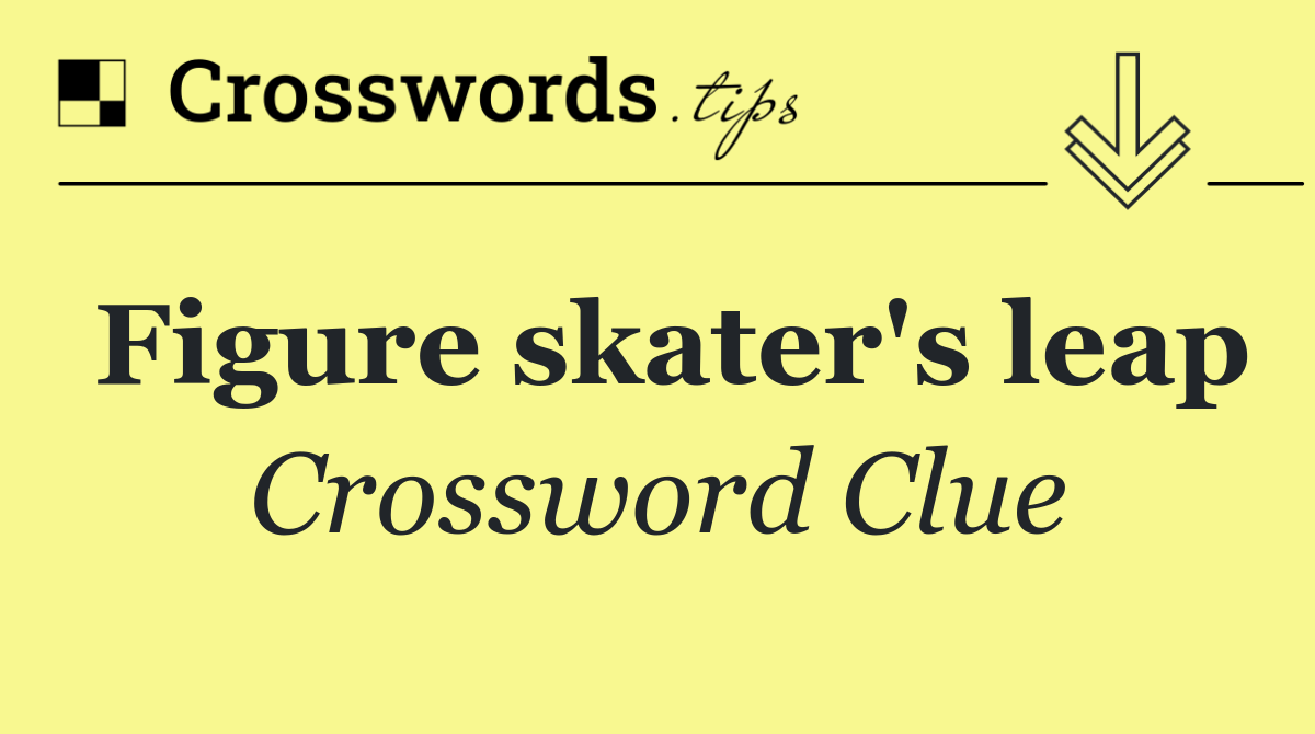 Figure skater's leap