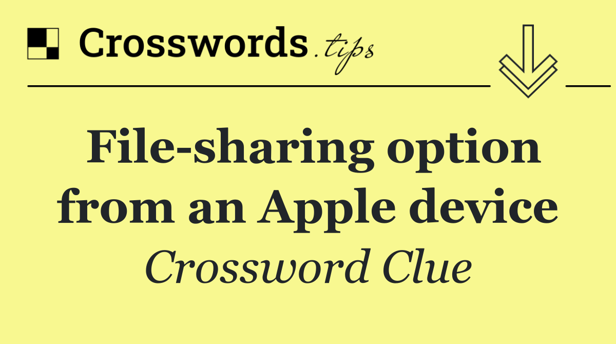 File sharing option from an Apple device