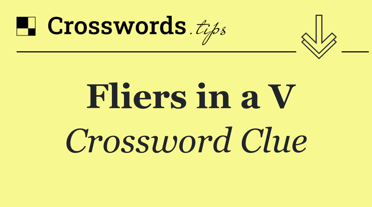 Fliers in a V