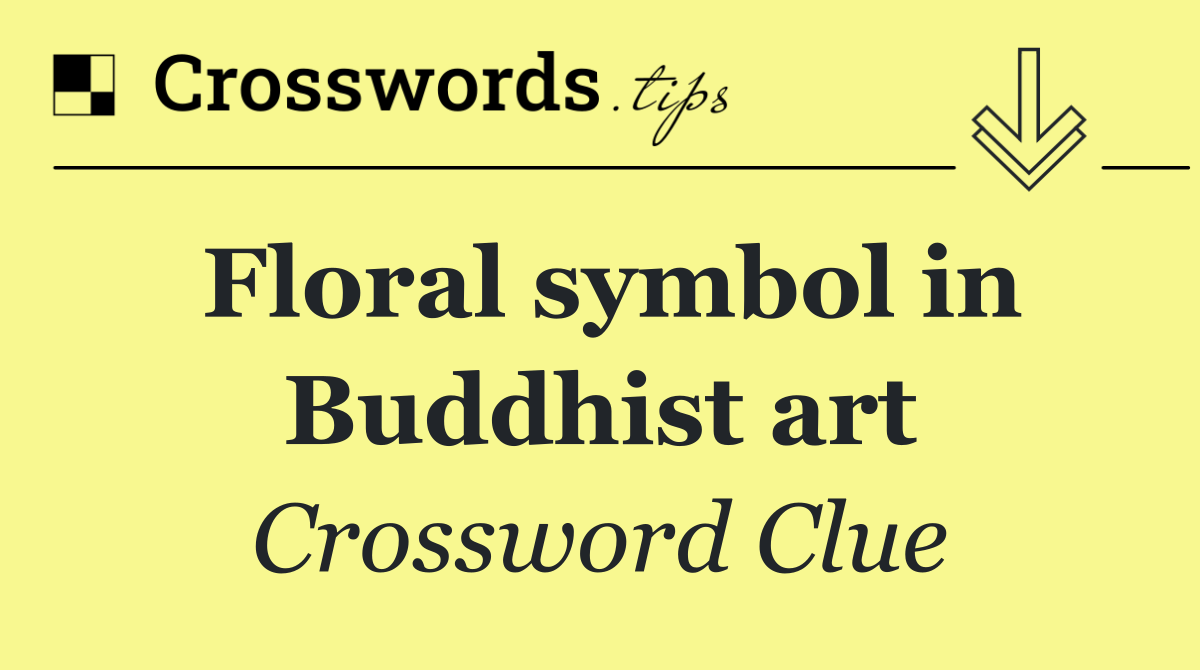 Floral symbol in Buddhist art