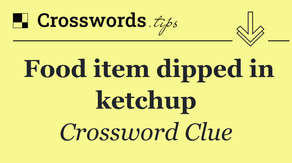 Food item dipped in ketchup