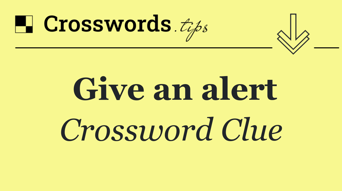 Give an alert