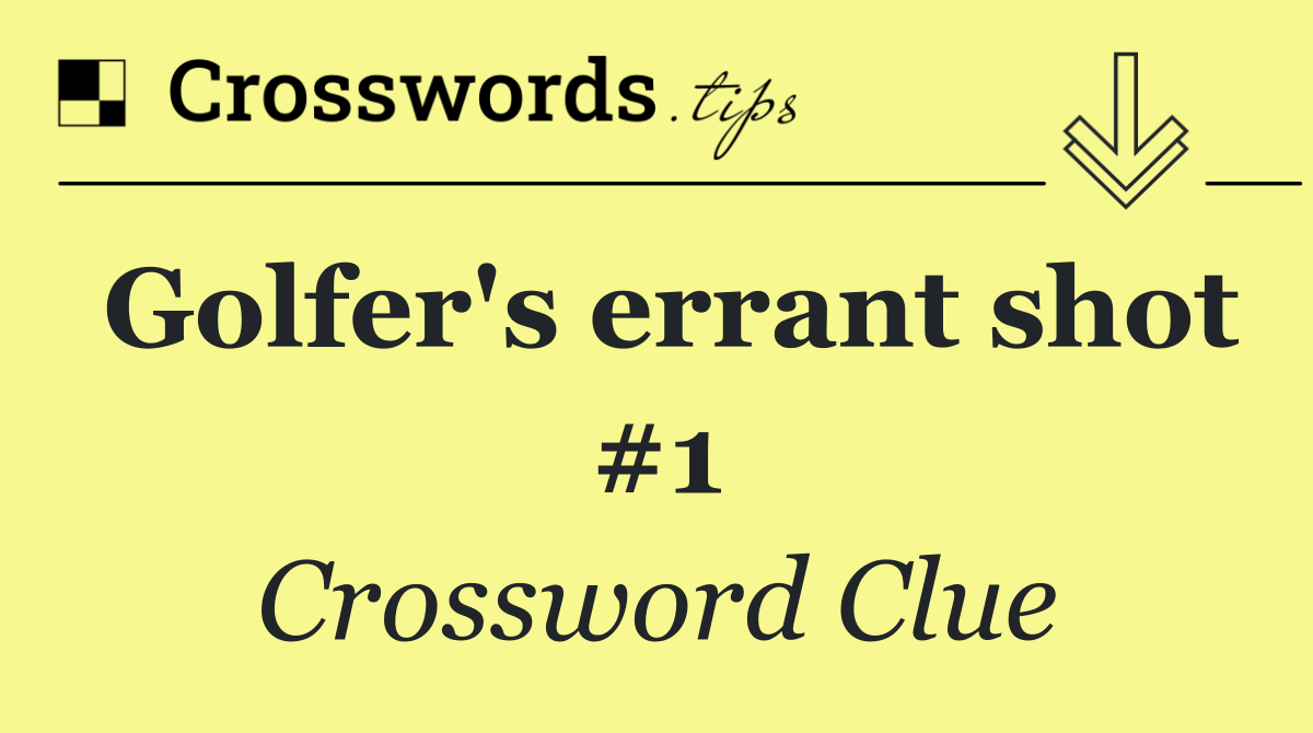 Golfer's errant shot #1