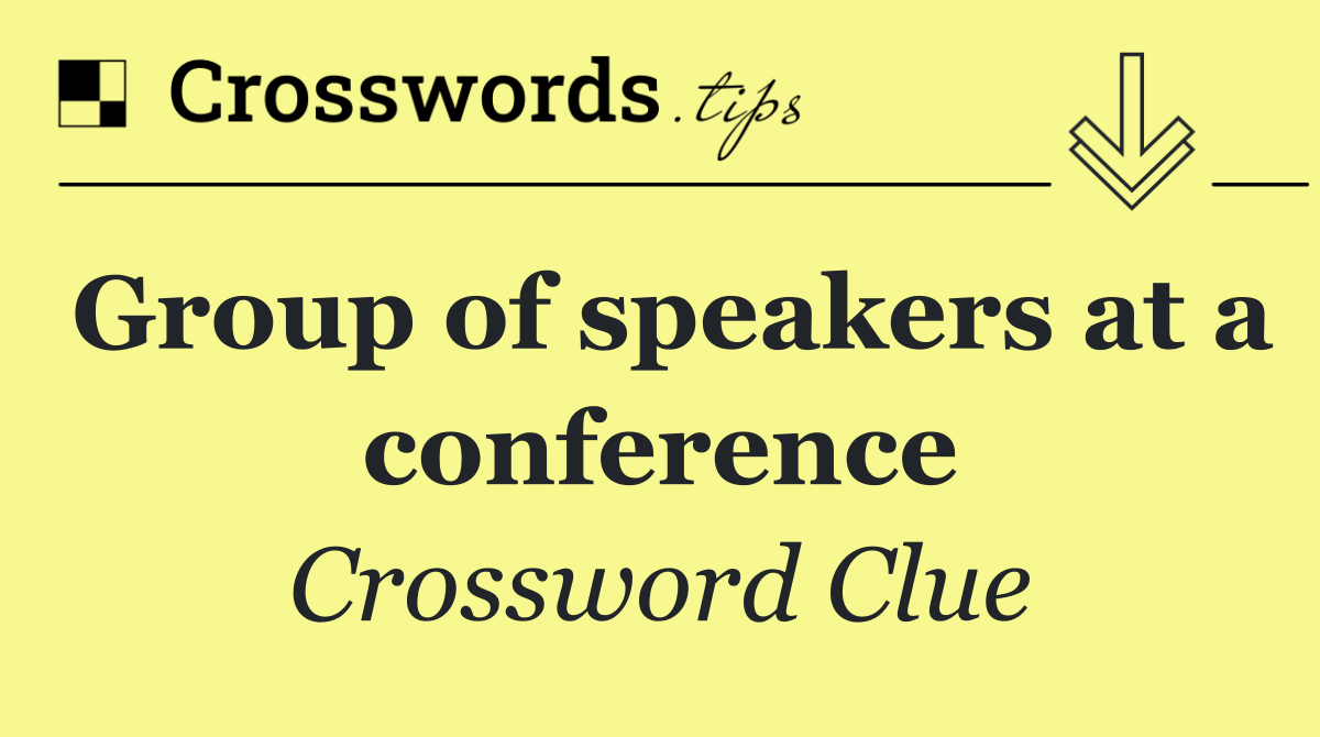 Group of speakers at a conference