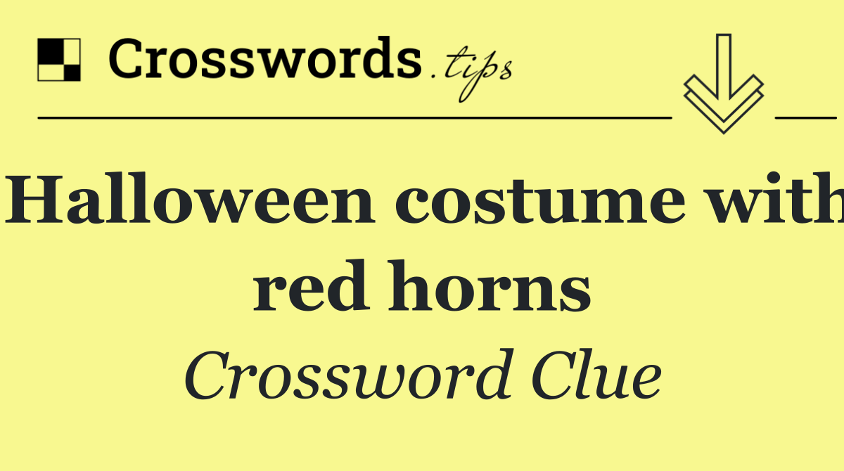 Halloween costume with red horns