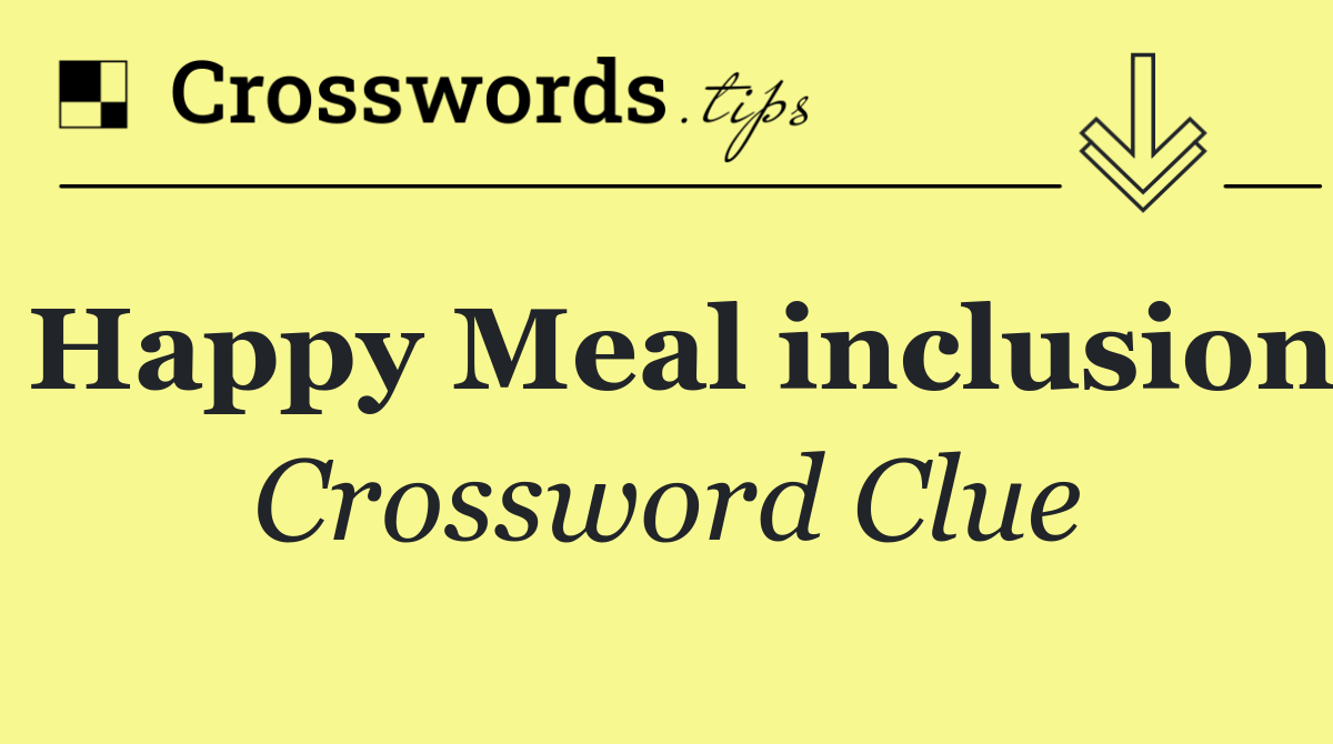 Happy Meal inclusion