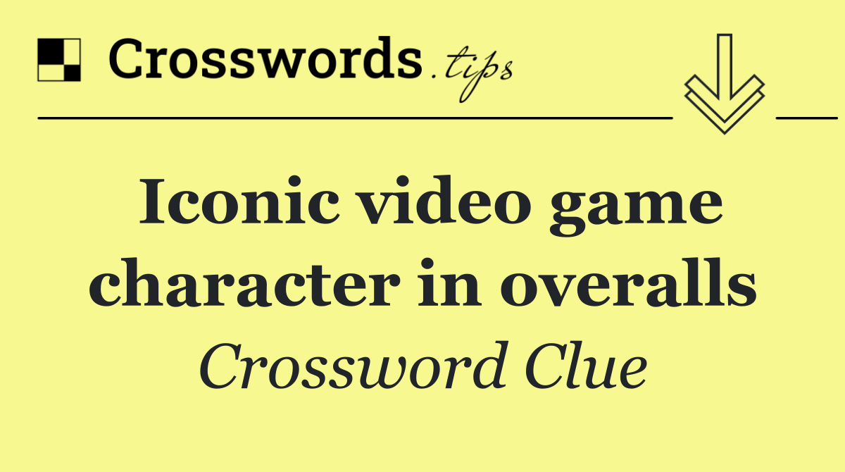 Iconic video game character in overalls