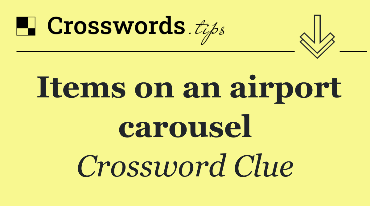 Items on an airport carousel