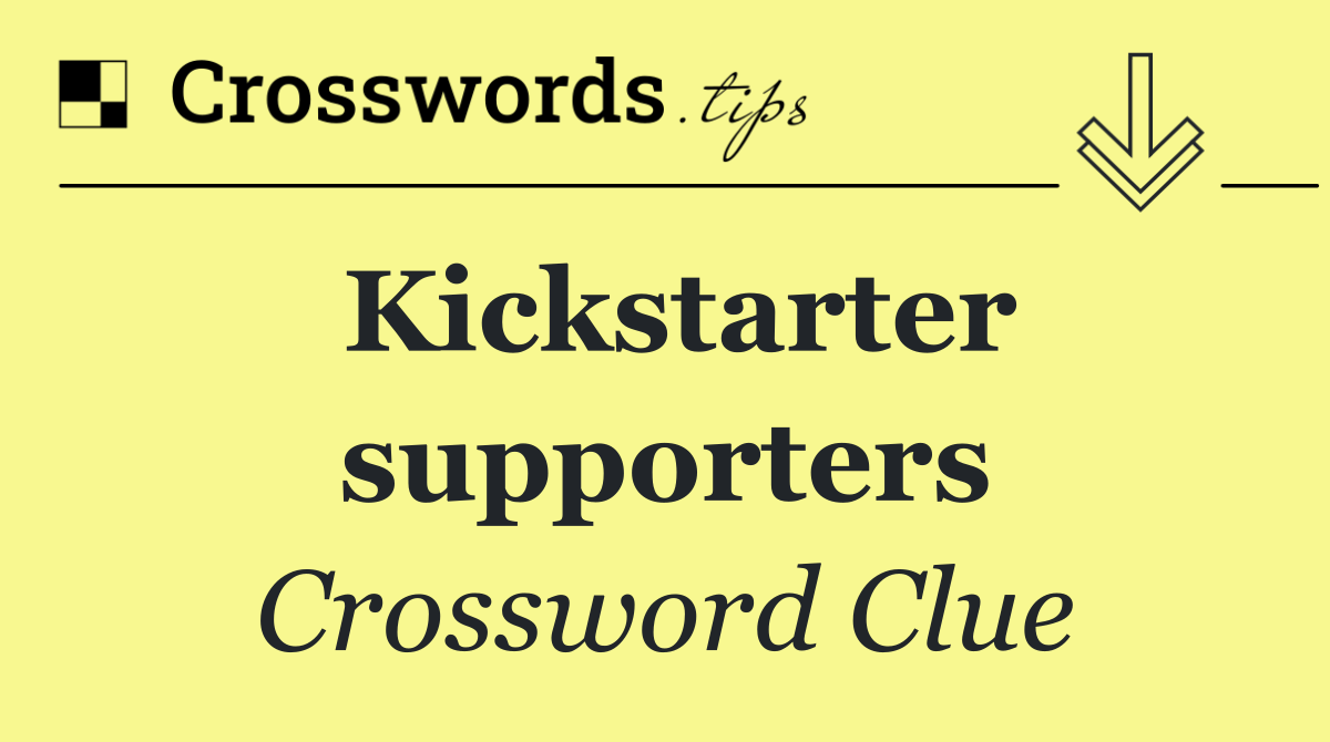 Kickstarter supporters