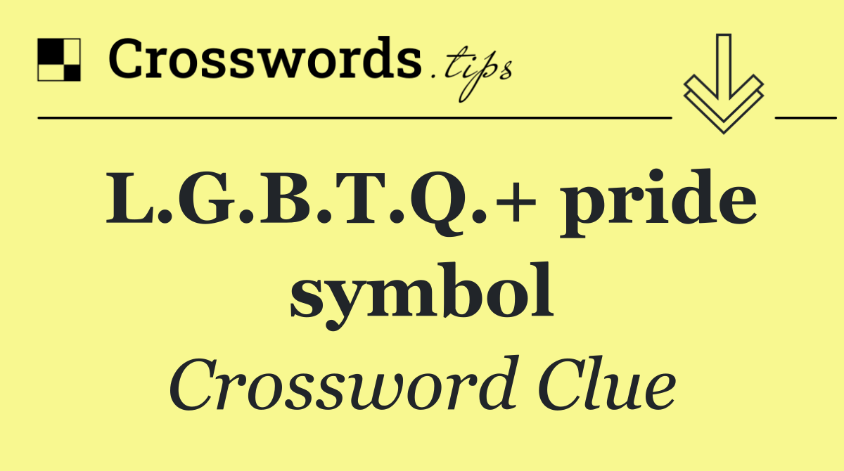 L.G.B.T.Q.+ pride symbol