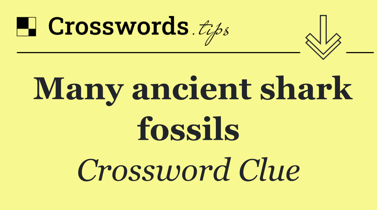 Many ancient shark fossils